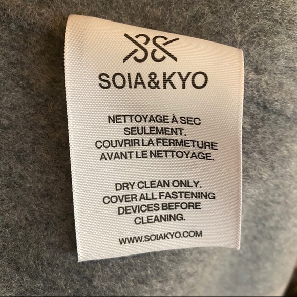 Soia & Kyo Simonne Open Front Wool Blend Coat NEW - Picture 7 of 9